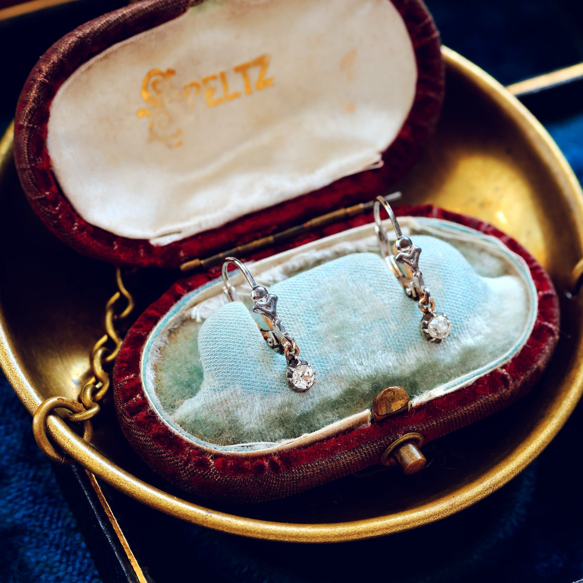 Adorable Little Hand Cut Diamond Earrings