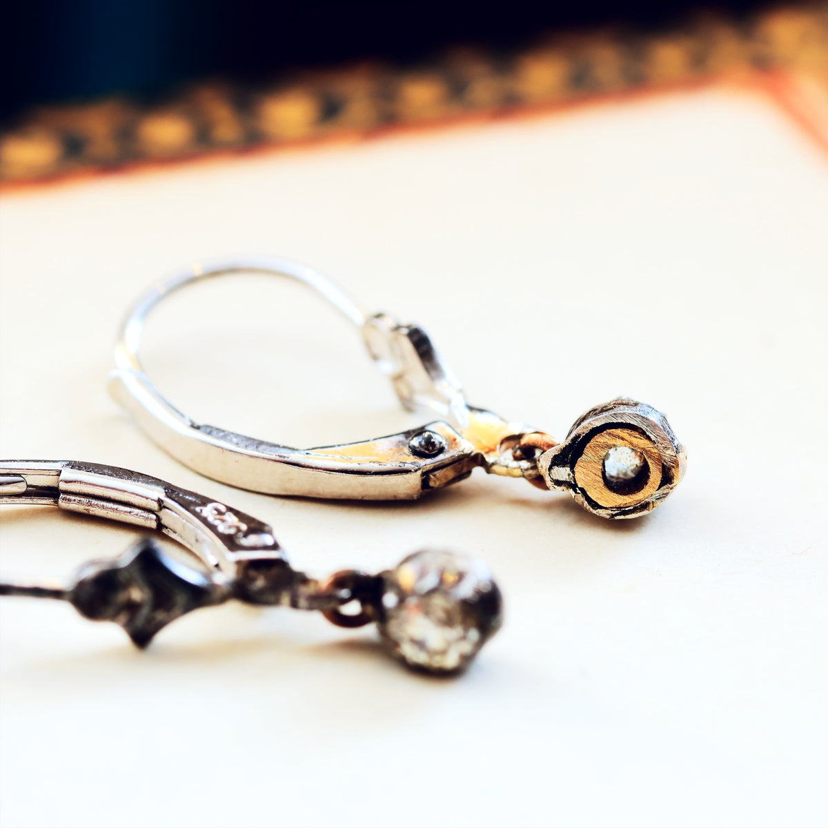 Adorable Little Hand Cut Diamond Earrings