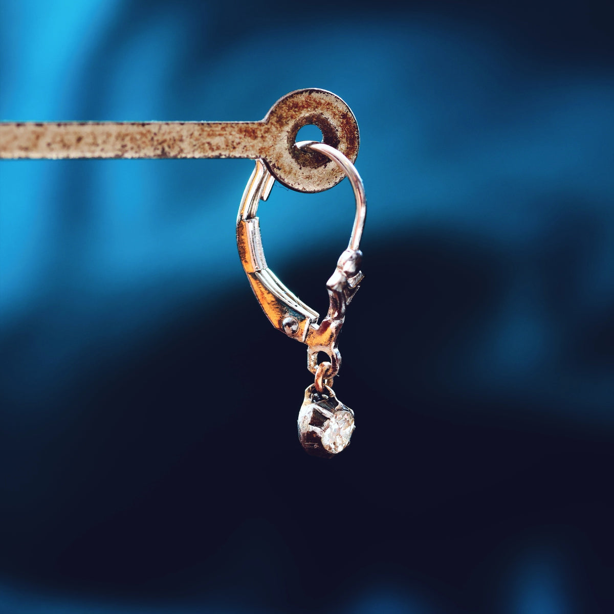 Adorable Little Hand Cut Diamond Earrings
