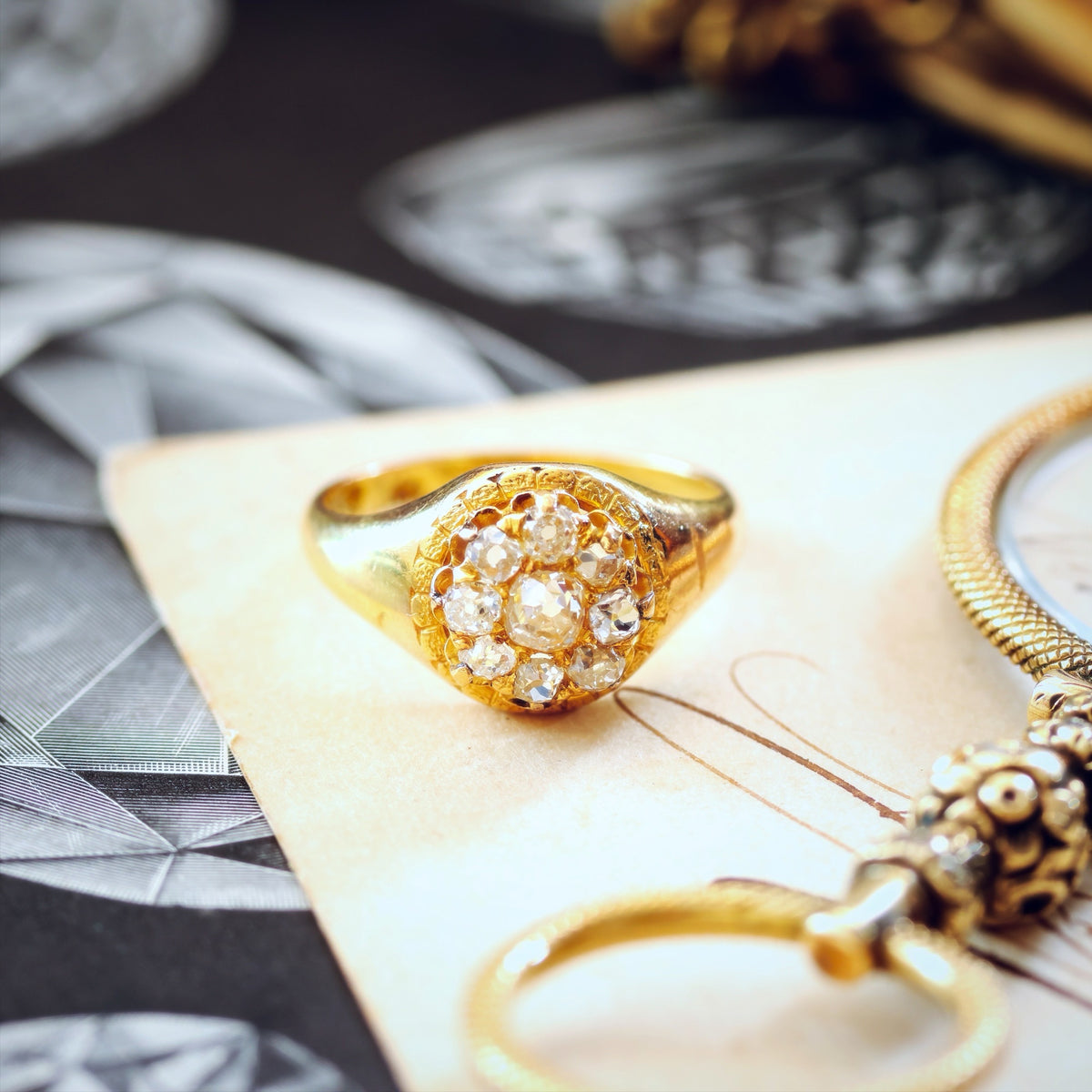 Romantic Love! Mid Victorian Diamond Engagement Ring