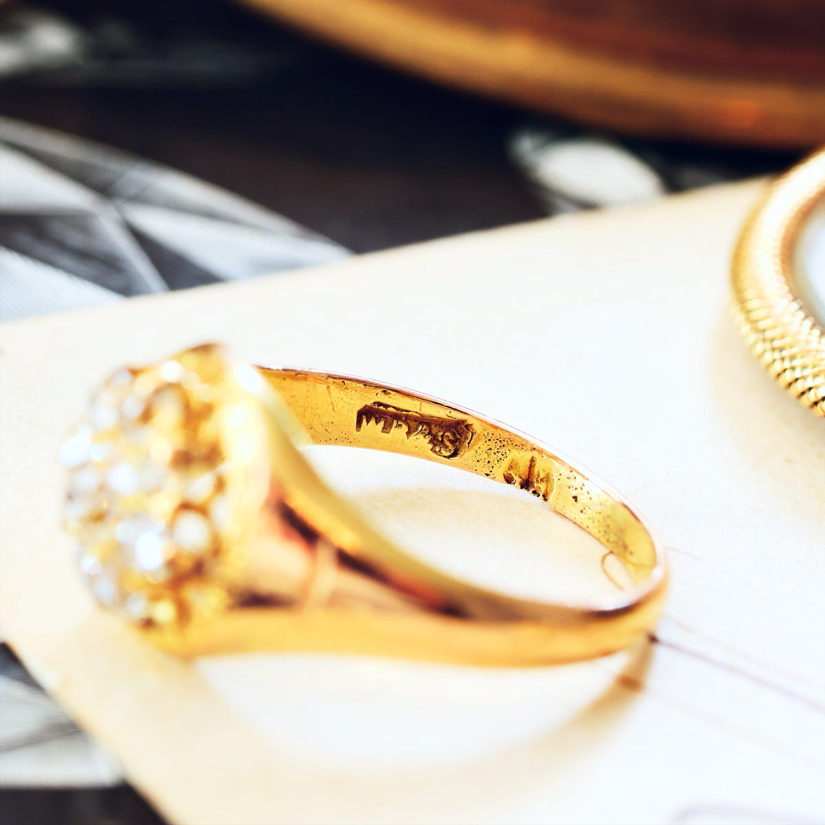 Romantic Love! Mid Victorian Diamond Engagement Ring