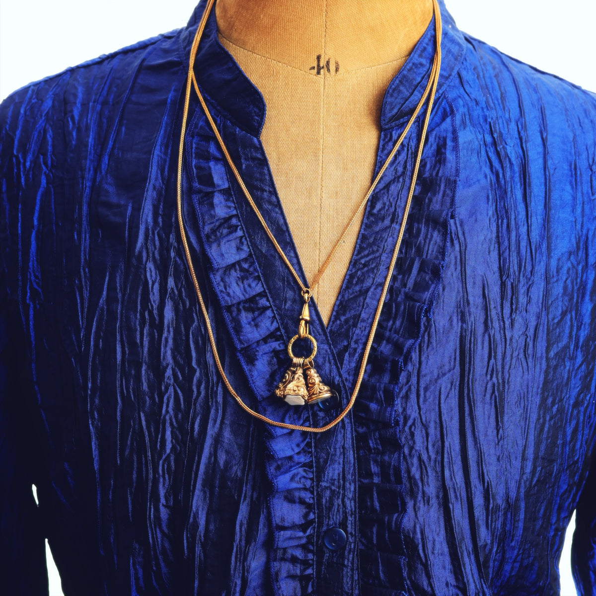 Quirky Trio of Georgian Seal Fobs Necklace