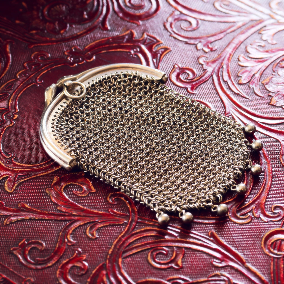 A Small Antique Silver Coin Purse Guarded by Snakes