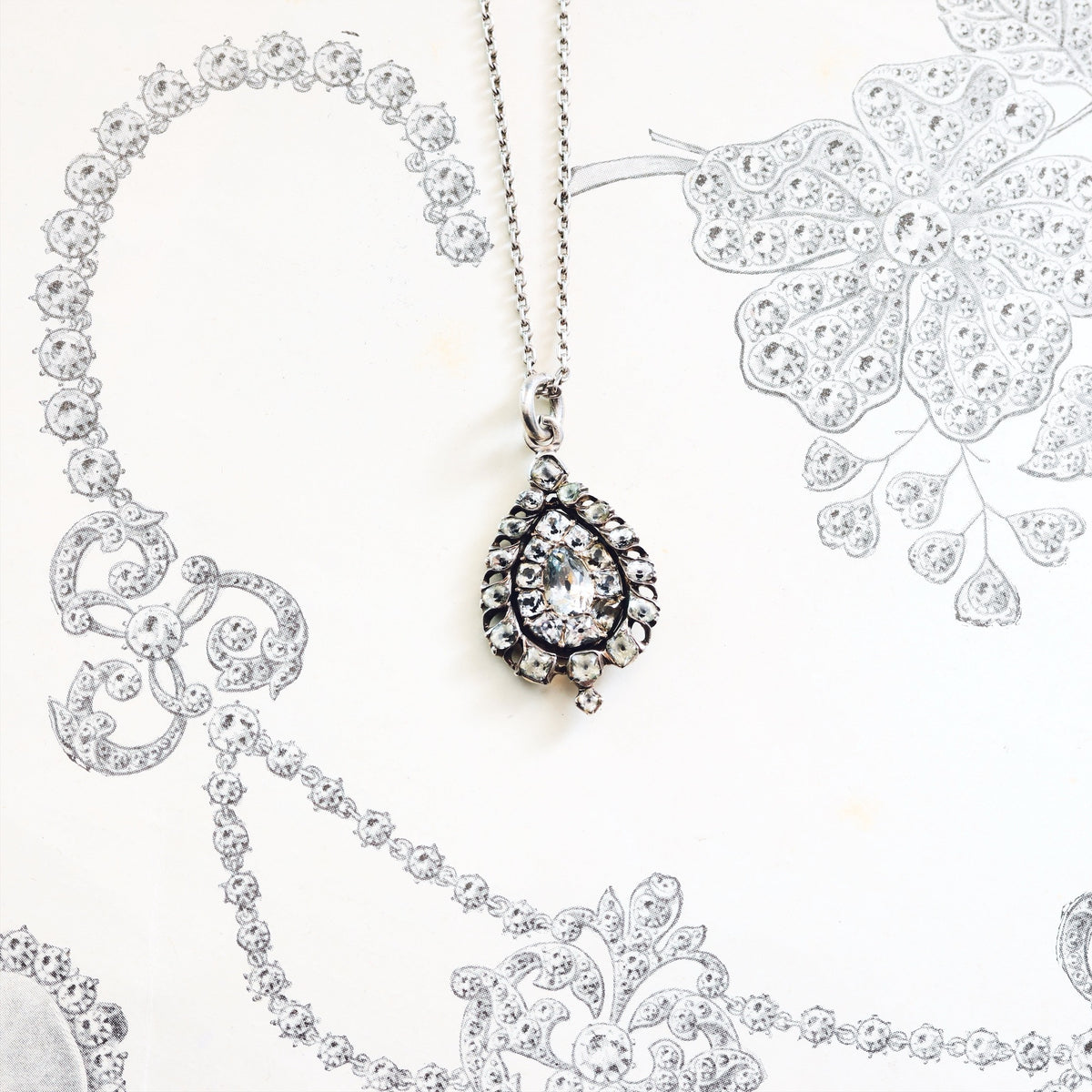Antique Silver Minas Novas Rock Crystal Pendant