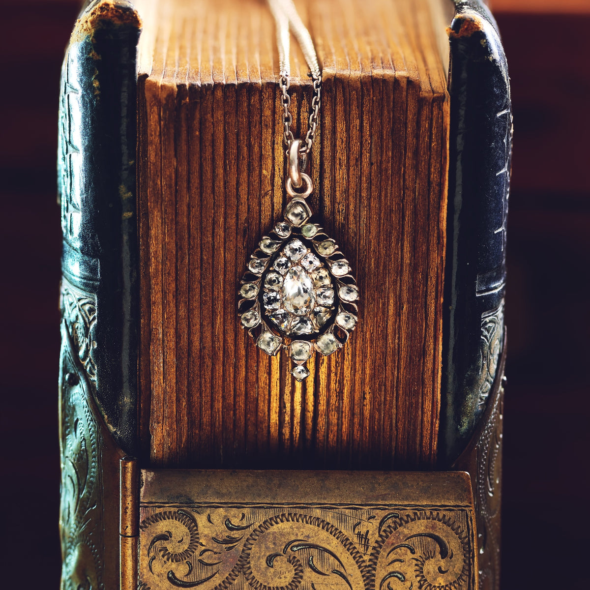 Antique Silver Minas Novas Rock Crystal Pendant