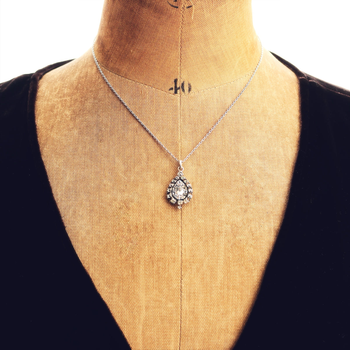 Antique Silver Minas Novas Rock Crystal Pendant