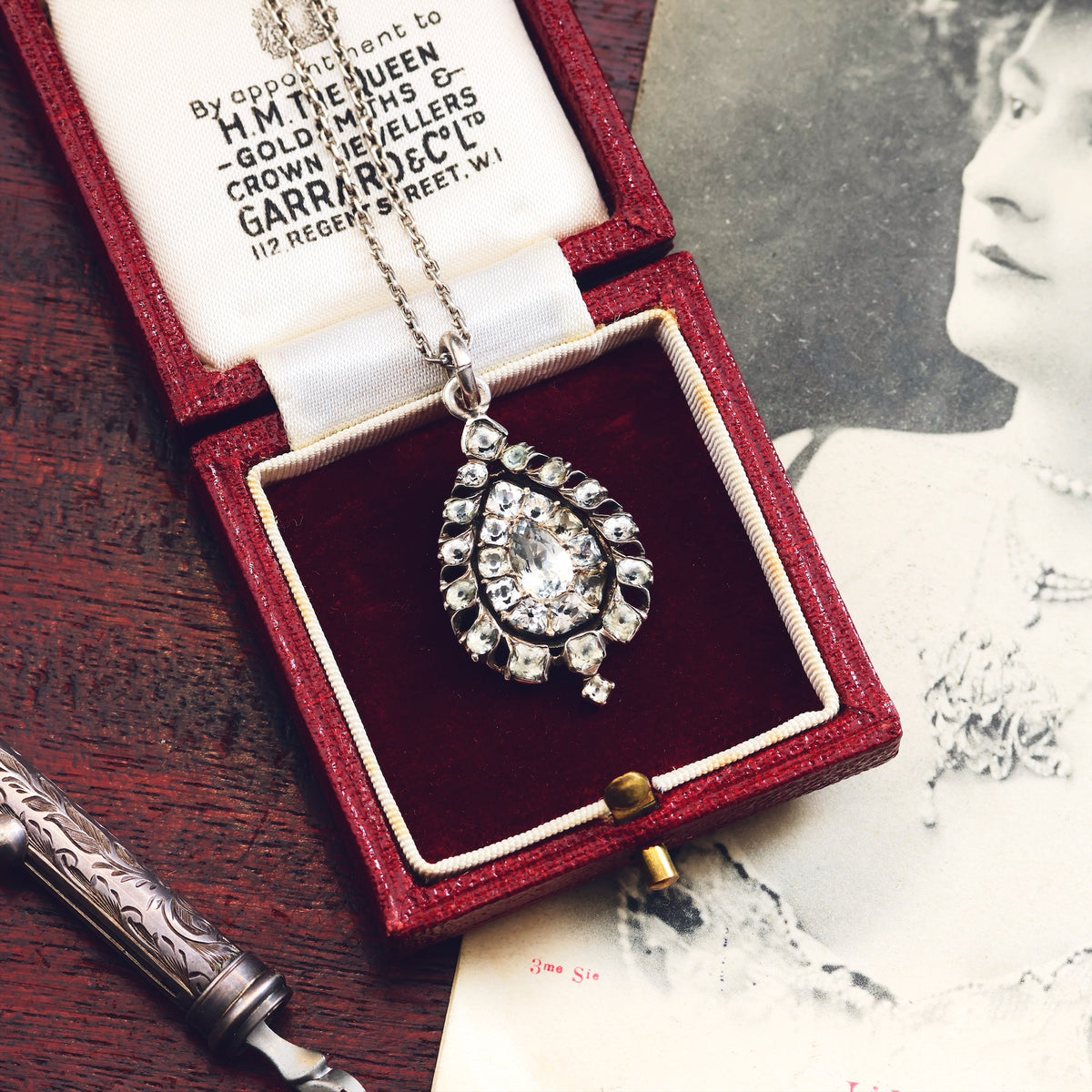 Antique Silver Minas Novas Rock Crystal Pendant