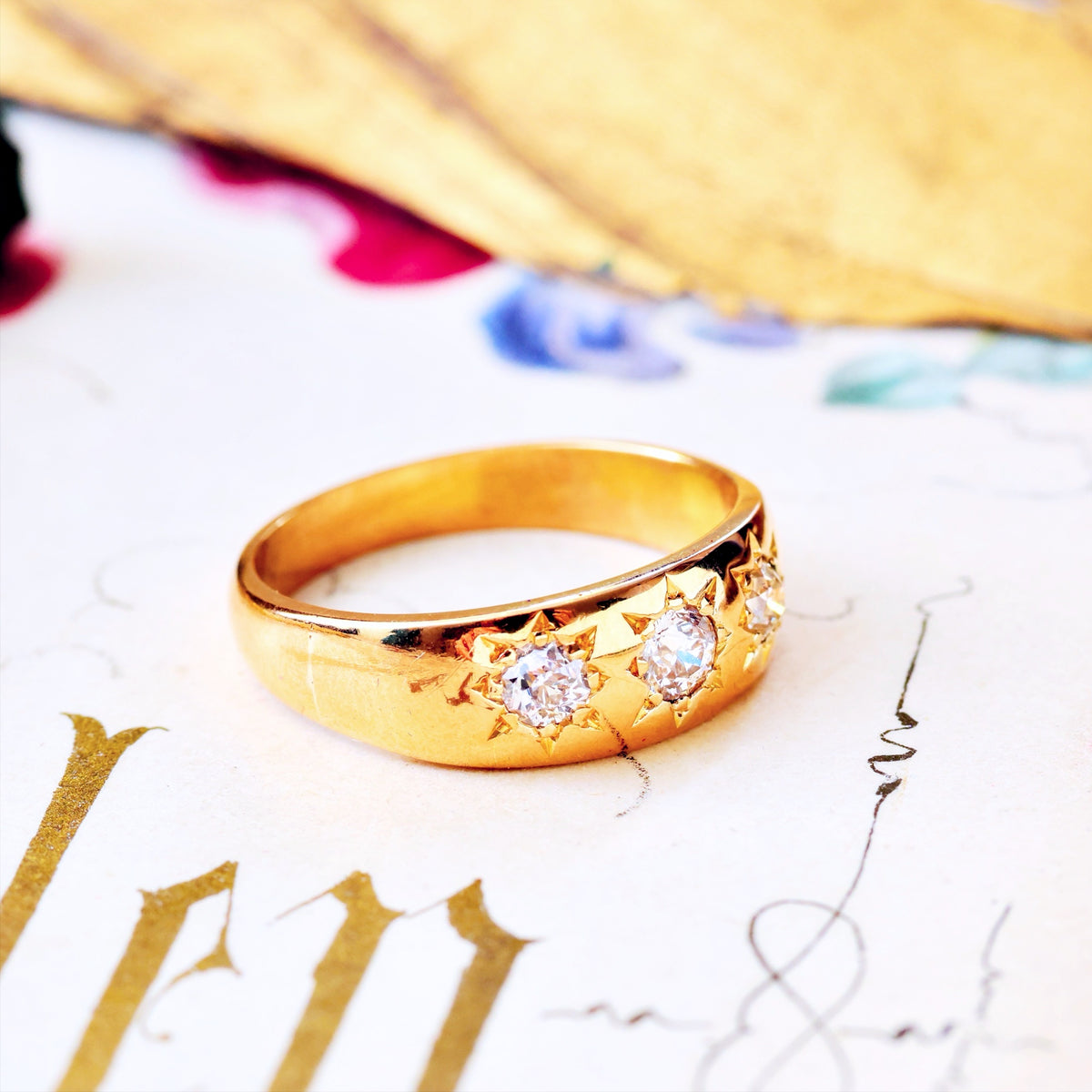 Lucky in Love! Starry Gypsy Set Diamond Band Ring