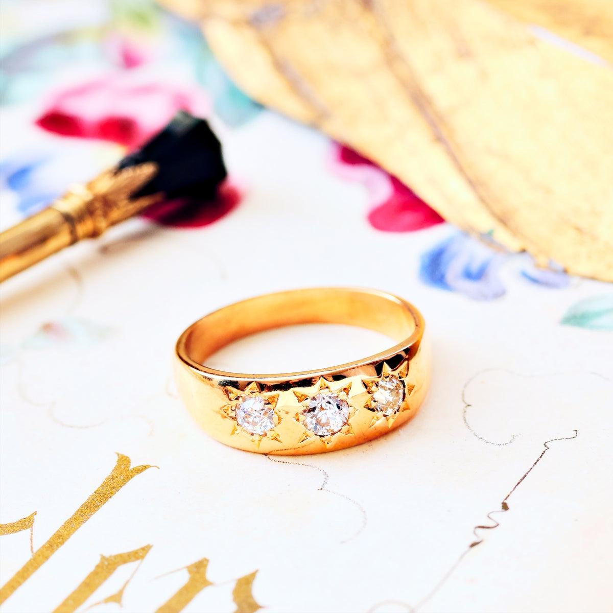 Lucky in Love! Starry Gypsy Set Diamond Band Ring