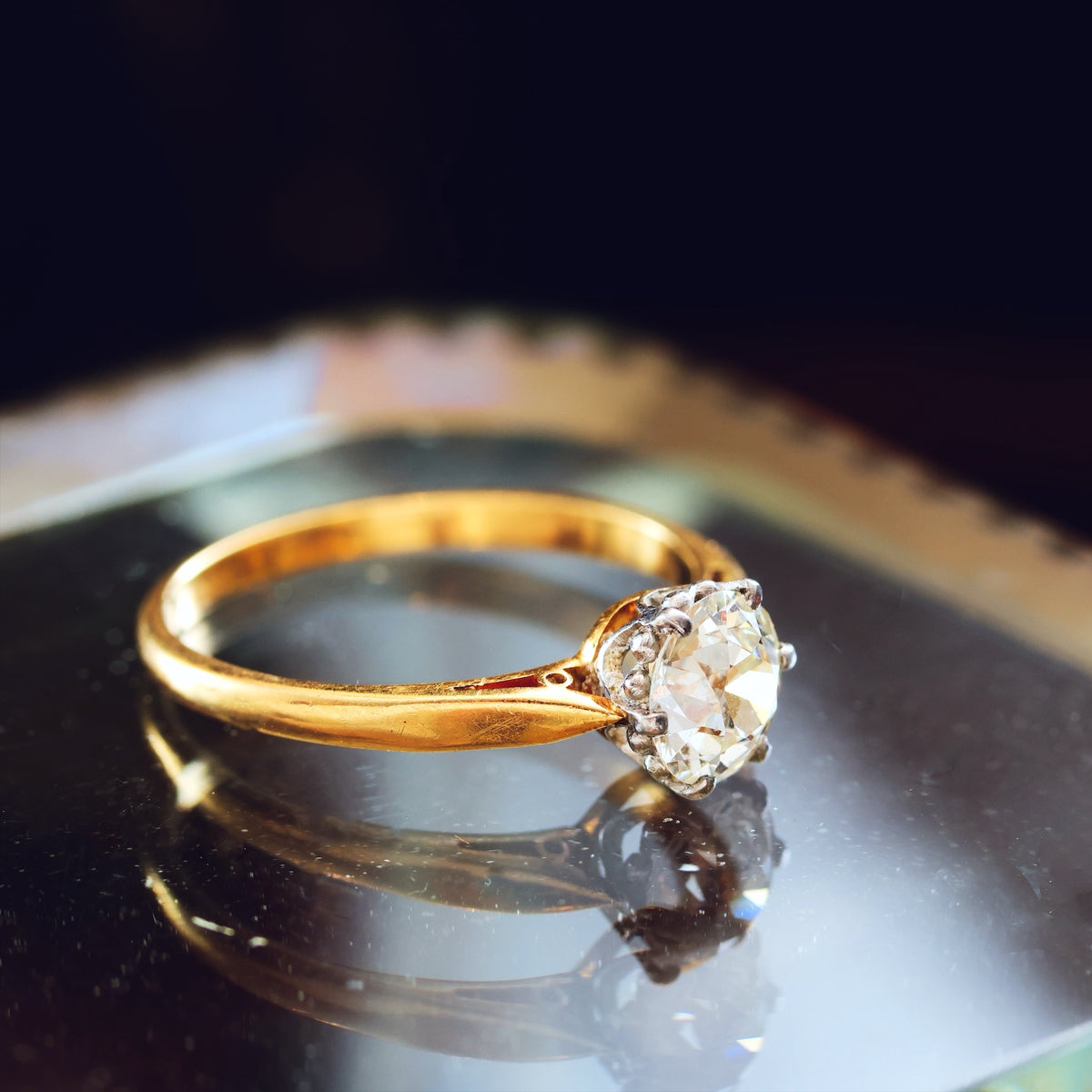 Antique 'Tiffany' Style Diamond Engagement Ring