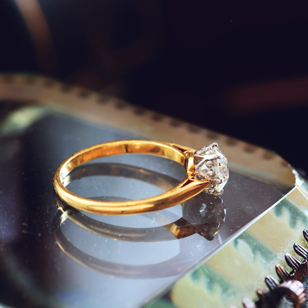 Antique 'Tiffany' Style Diamond Engagement Ring