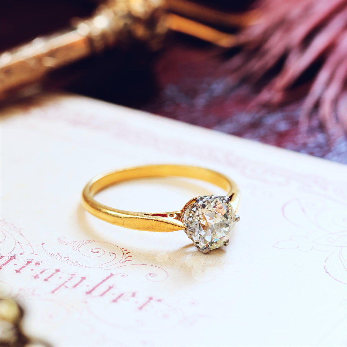 Antique 'Tiffany' Style Diamond Engagement Ring
