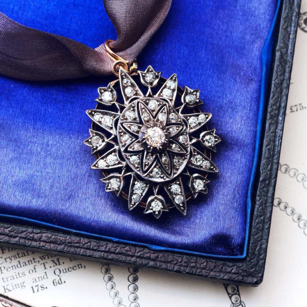 Regal Victorian Diamond Star Brooch/Pendant