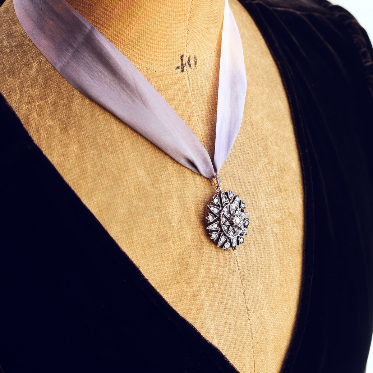 Regal Victorian Diamond Star Brooch/Pendant