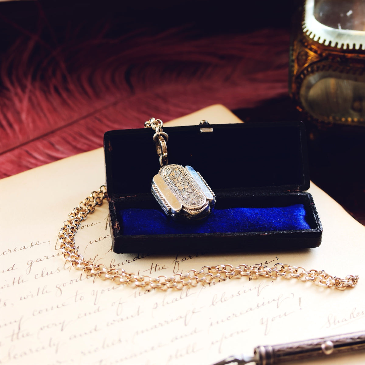 Antique Victorian Era Silver Aesthetic Revival Locket
