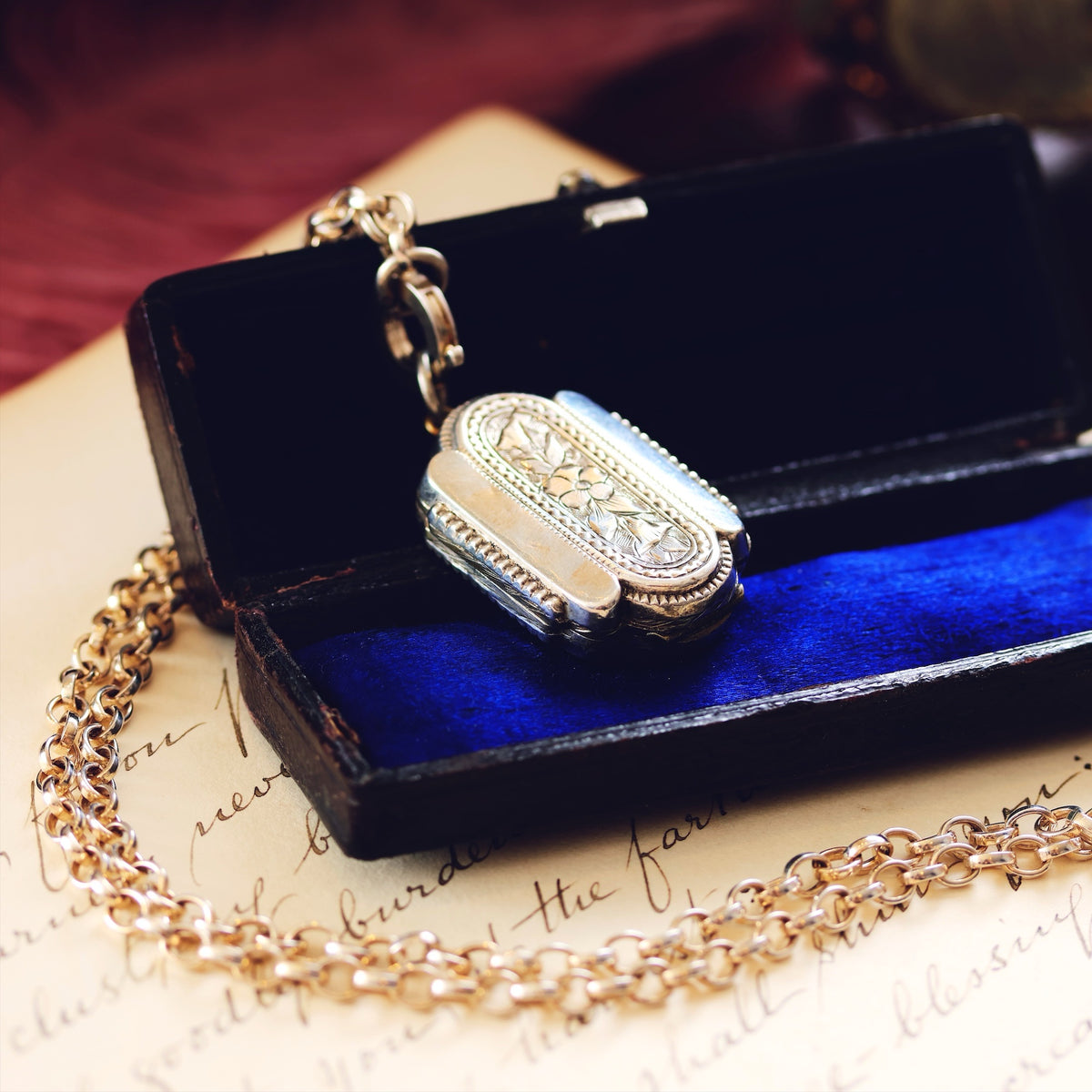 Antique Victorian Era Silver Aesthetic Revival Locket