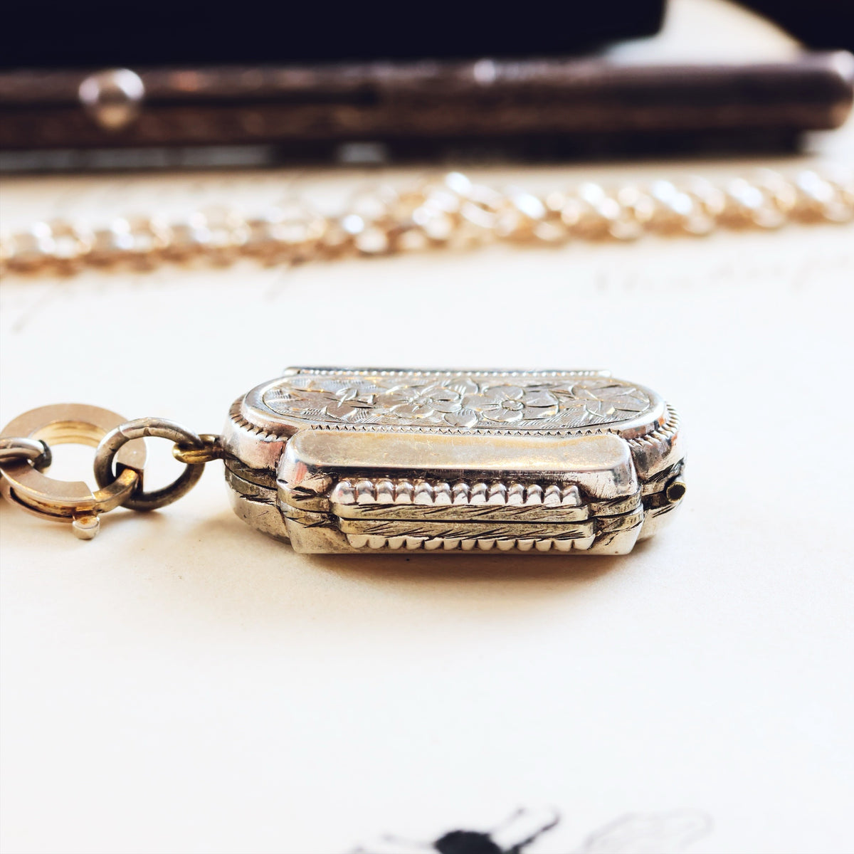 Antique Victorian Era Silver Aesthetic Revival Locket