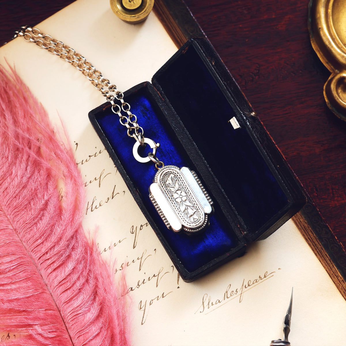 Antique Victorian Era Silver Aesthetic Revival Locket