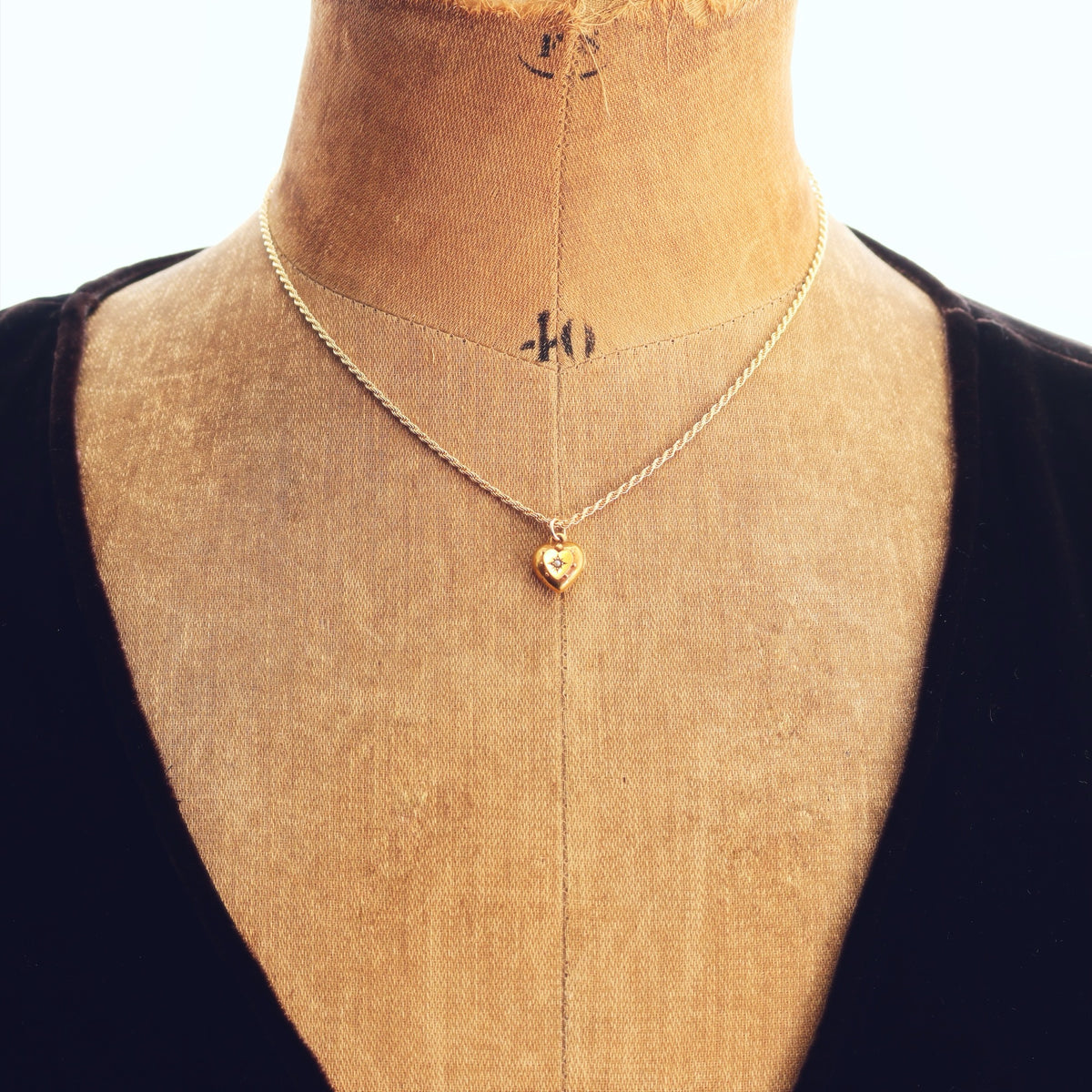 Keepsake Antique Victorian Gold & Pearl Heart Pendant