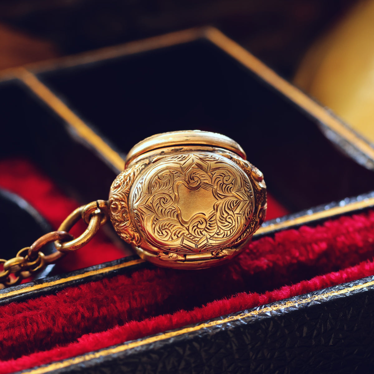 Victorian Gothic! Antique Family Locket & Chain