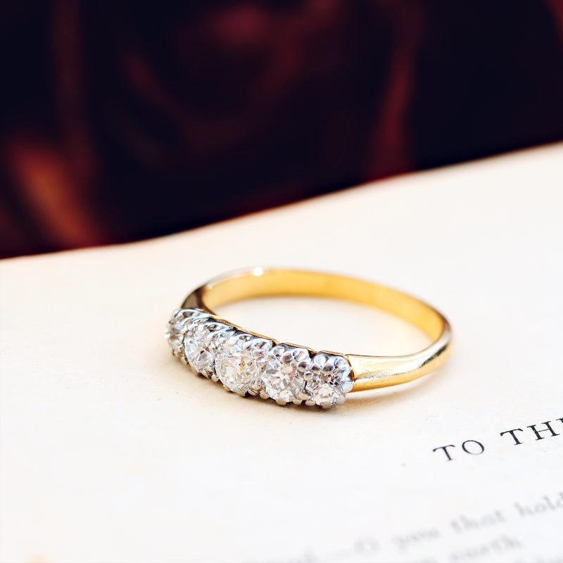 Antique Victorian Hand Cut Diamond Engagement Ring