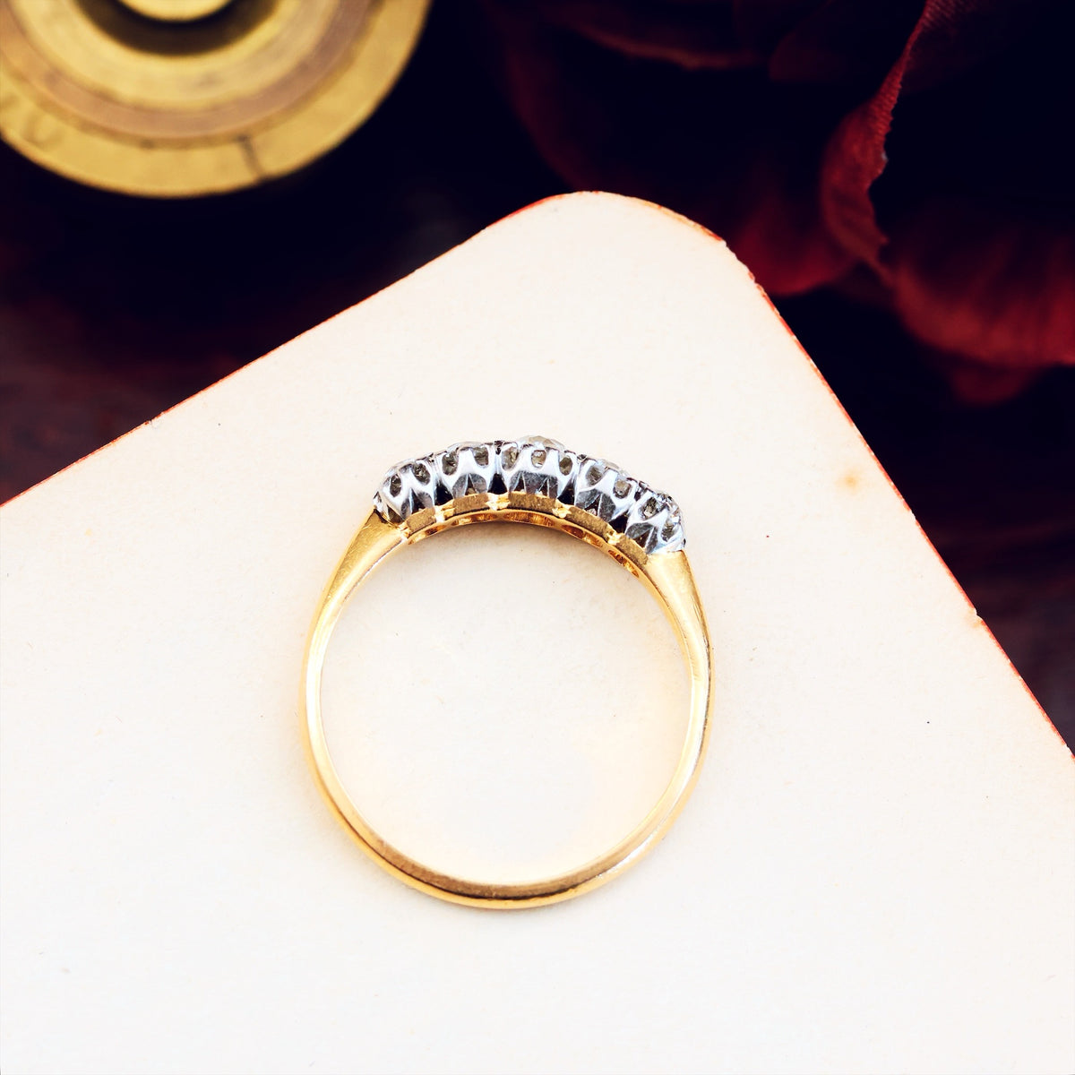 Antique Victorian Hand Cut Diamond Engagement Ring