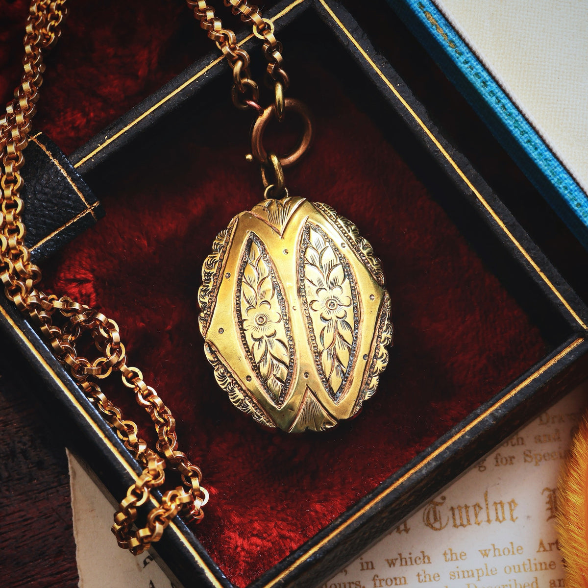 Impressive Antique Victorian Locket & Chain