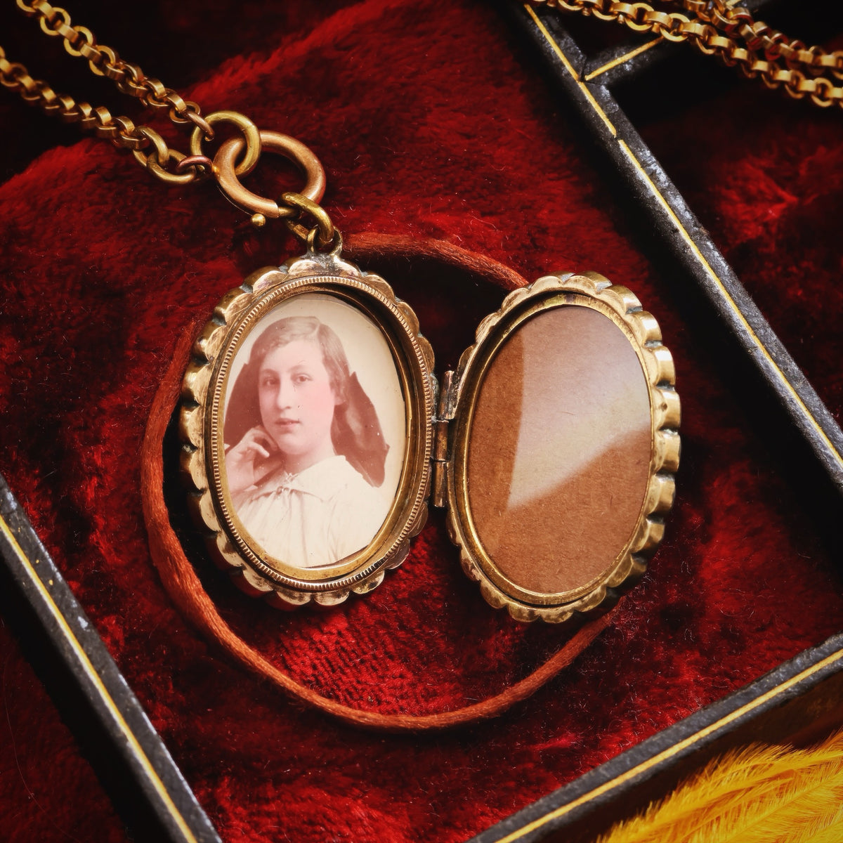 Impressive Antique Victorian Locket & Chain