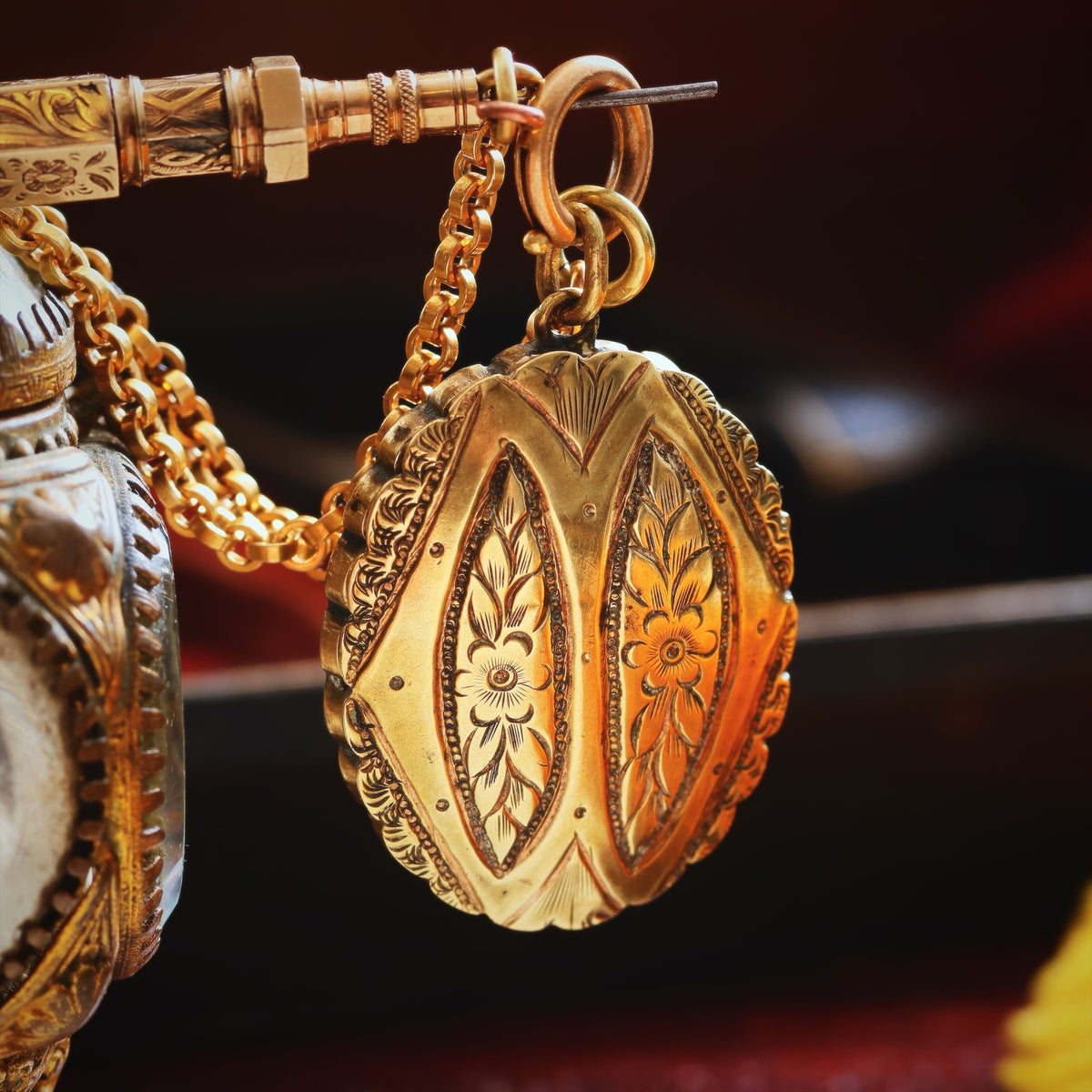 Impressive Antique Victorian Locket & Chain