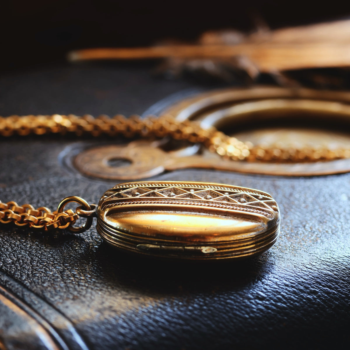 Statement Antique Victorian Locket & Chain