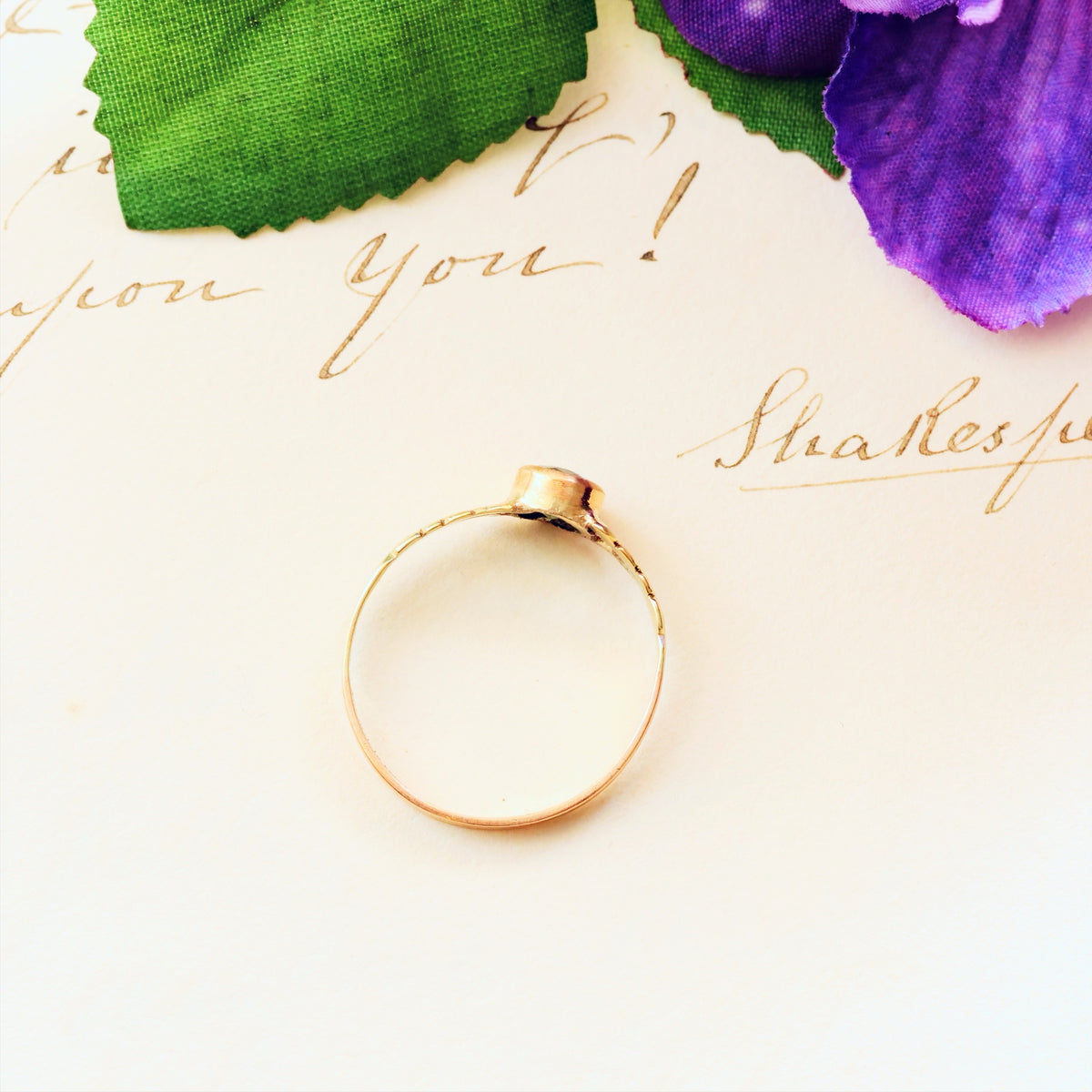 Antique Victorian Olive Green Sapphire Ring