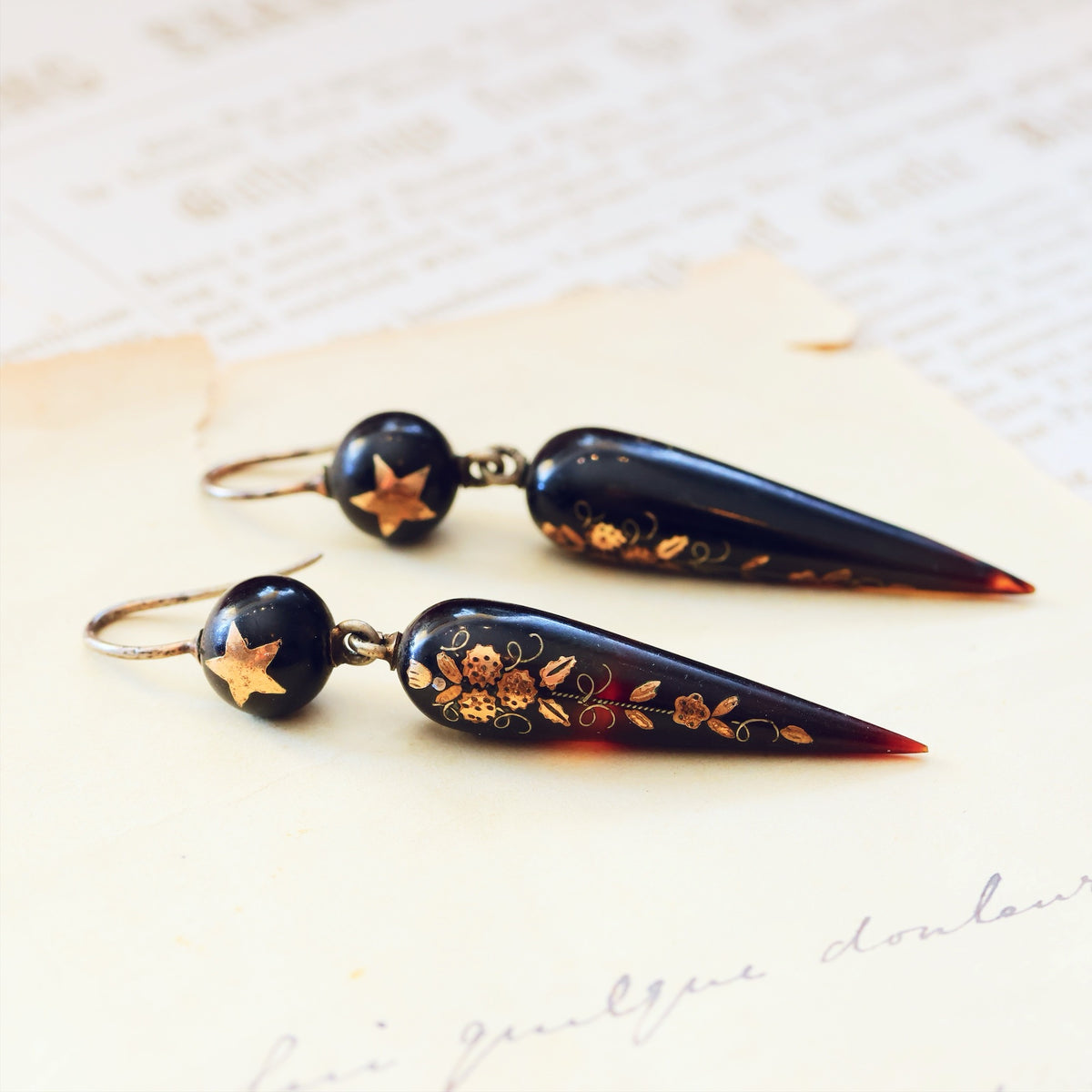 Antique Victorian Pique Earrings