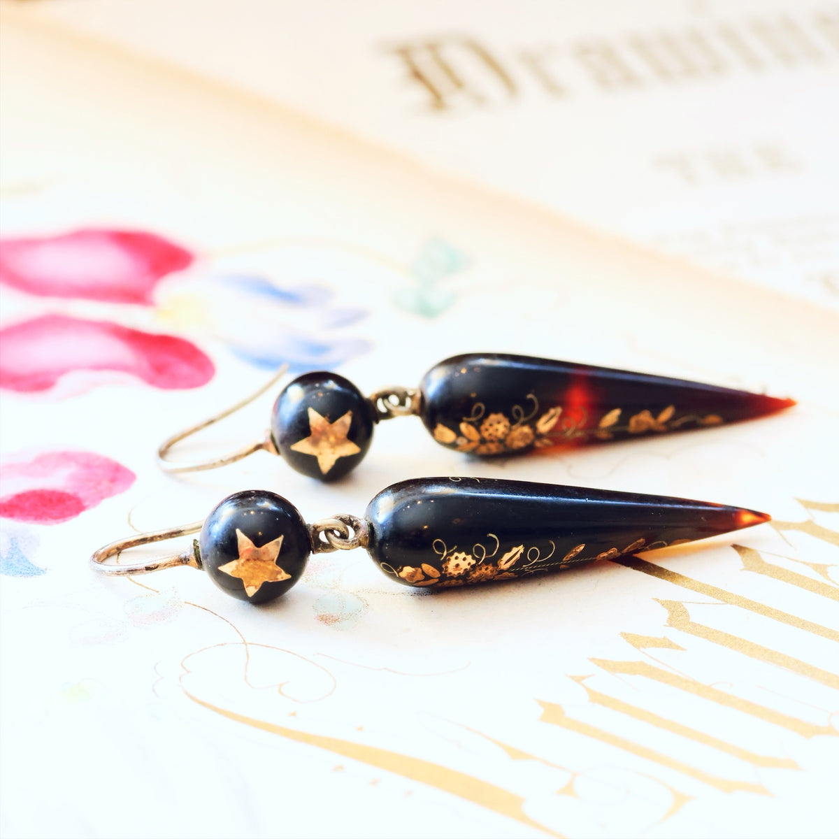Antique Victorian Pique Earrings