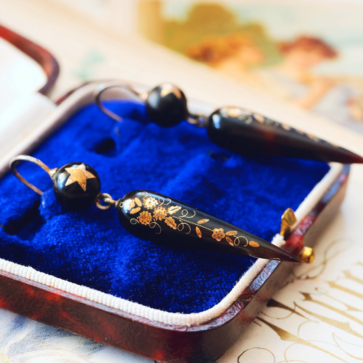 Antique Victorian Pique Earrings