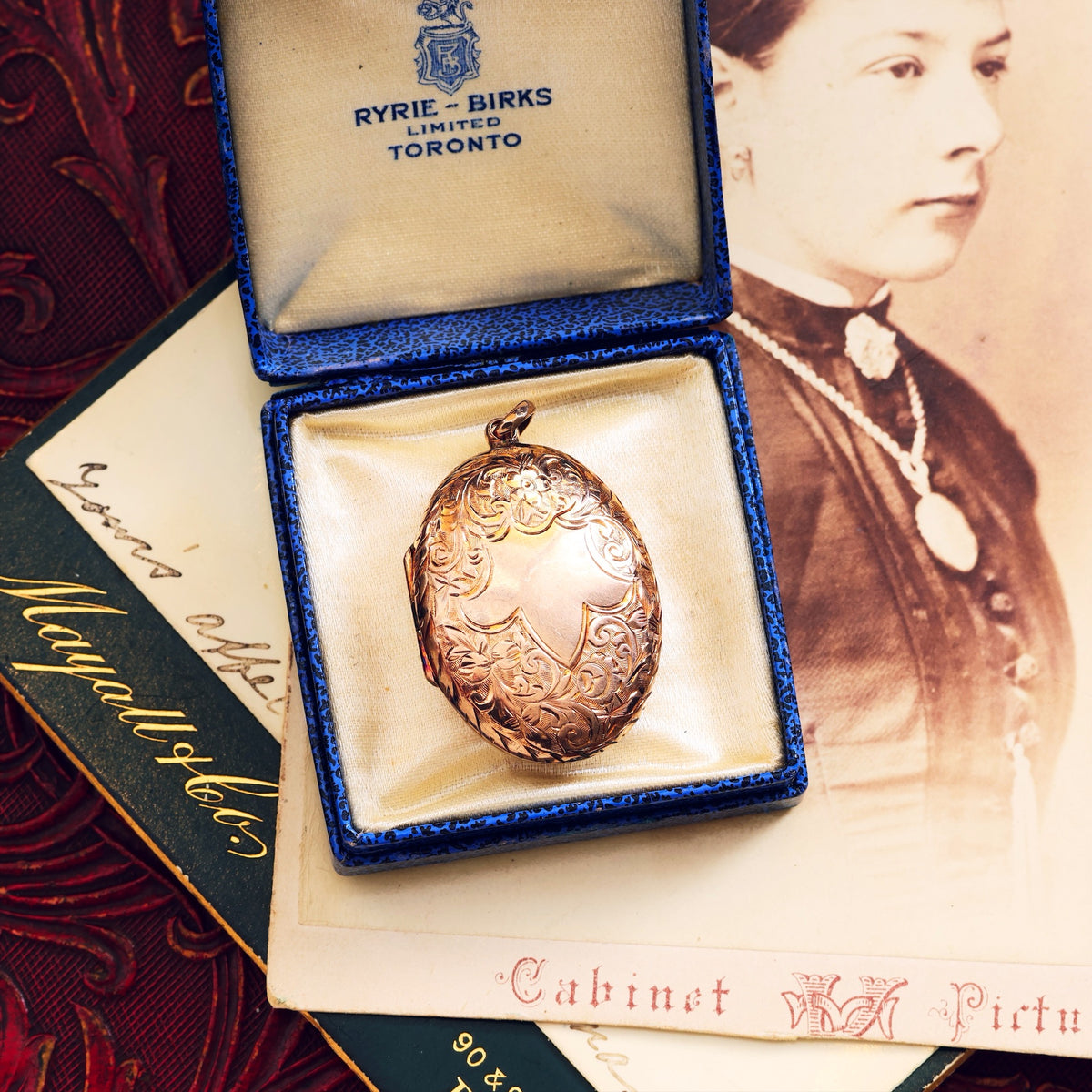 Victorian 'Roses for LOVE' Rose Gold Locket