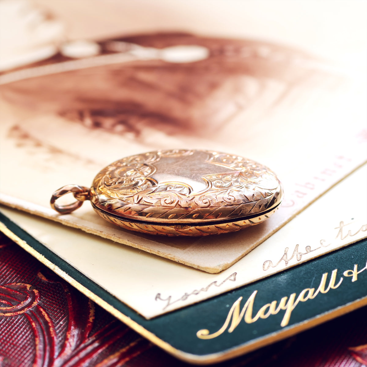 Victorian 'Roses for LOVE' Rose Gold Locket
