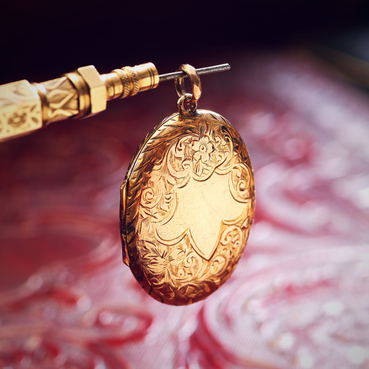 Victorian 'Roses for LOVE' Rose Gold Locket