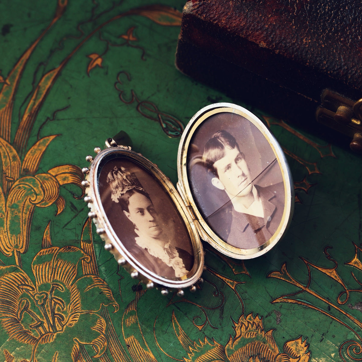 Victorian Silver Applique Aesthetic Revival Locket