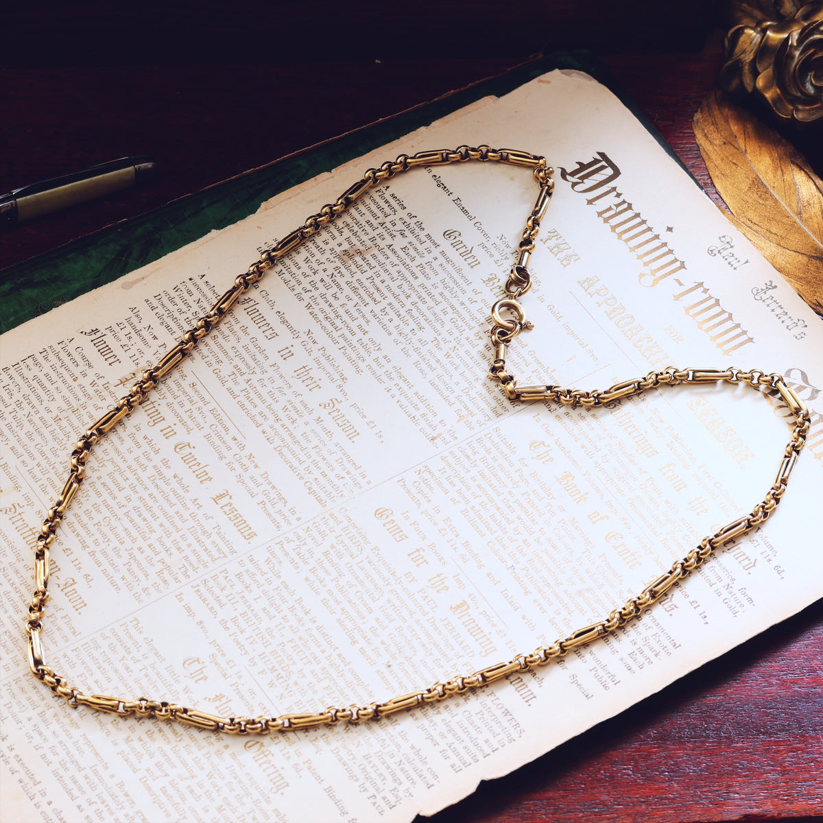 Antique Victorian Silver Gilt Chain Necklace