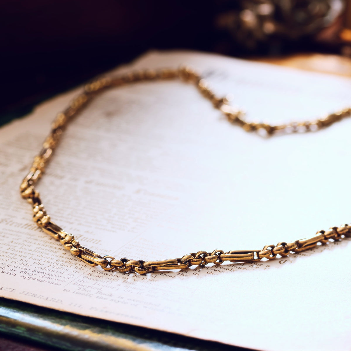 Antique Victorian Silver Gilt Chain Necklace