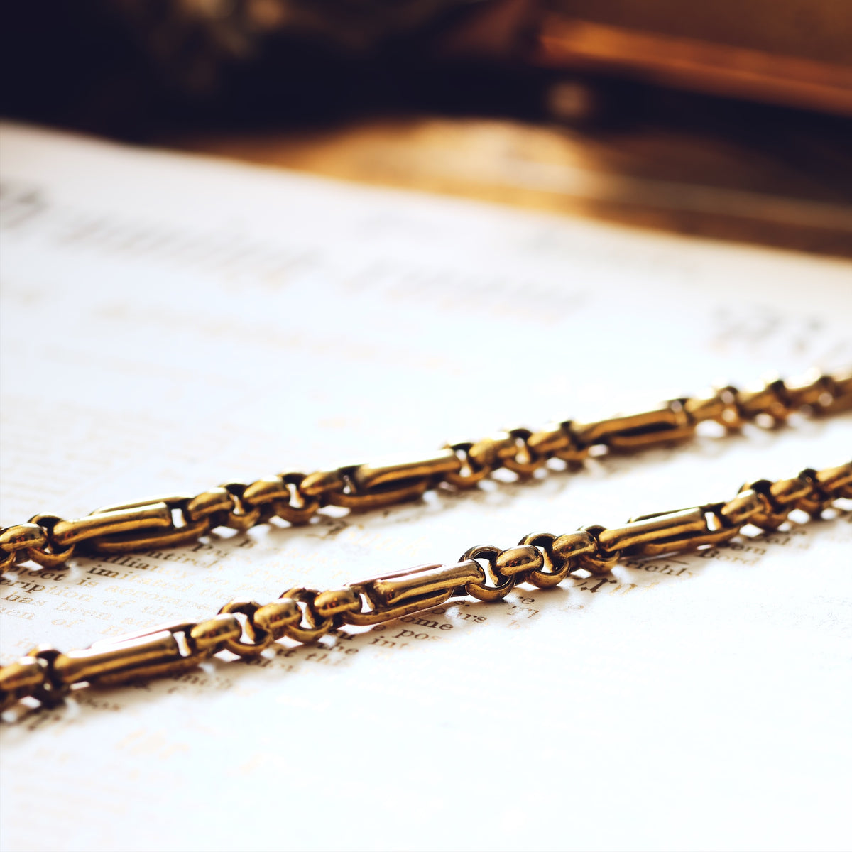 Antique Victorian Silver Gilt Chain Necklace