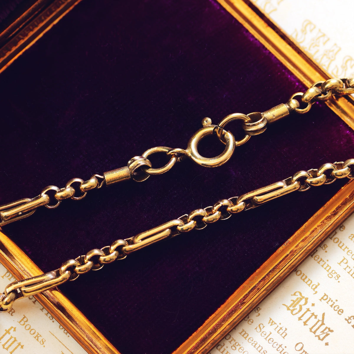 Antique Victorian Silver Gilt Chain Necklace