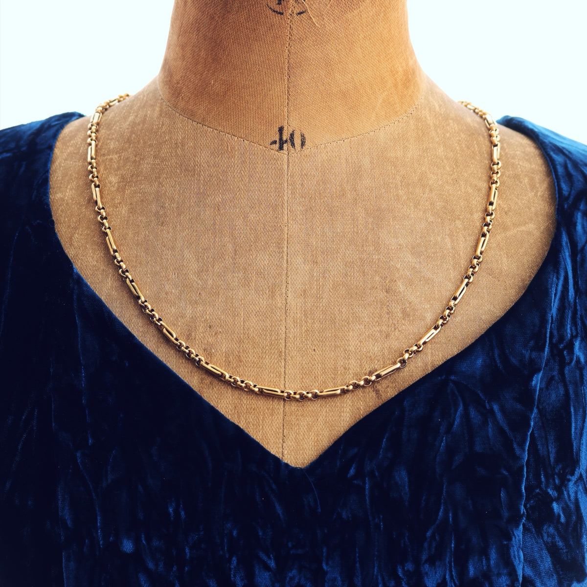 Antique Victorian Silver Gilt Chain Necklace