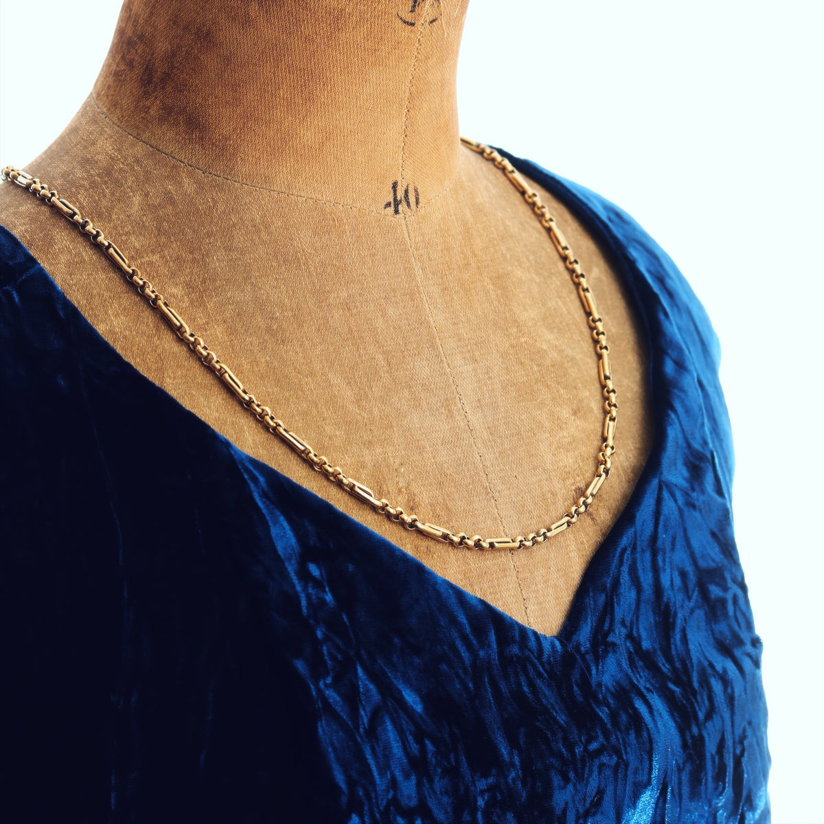 Antique Victorian Silver Gilt Chain Necklace