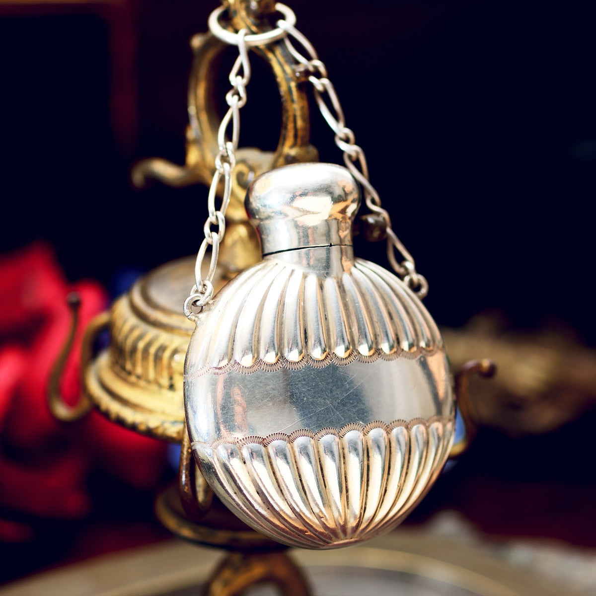 Antique Victorian Silver Scent Bottle