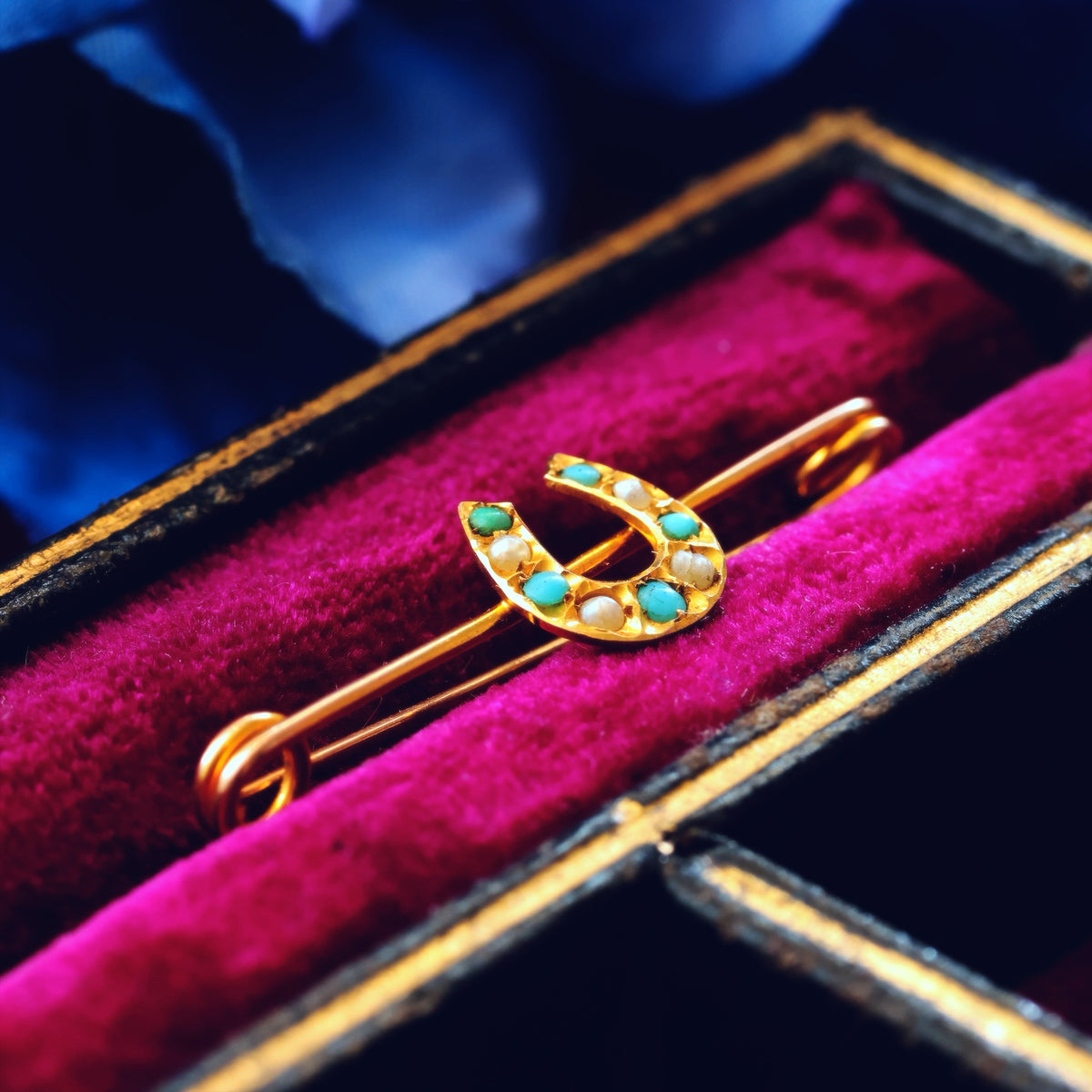Sentimental Victorian Lucky Horseshoe Pin