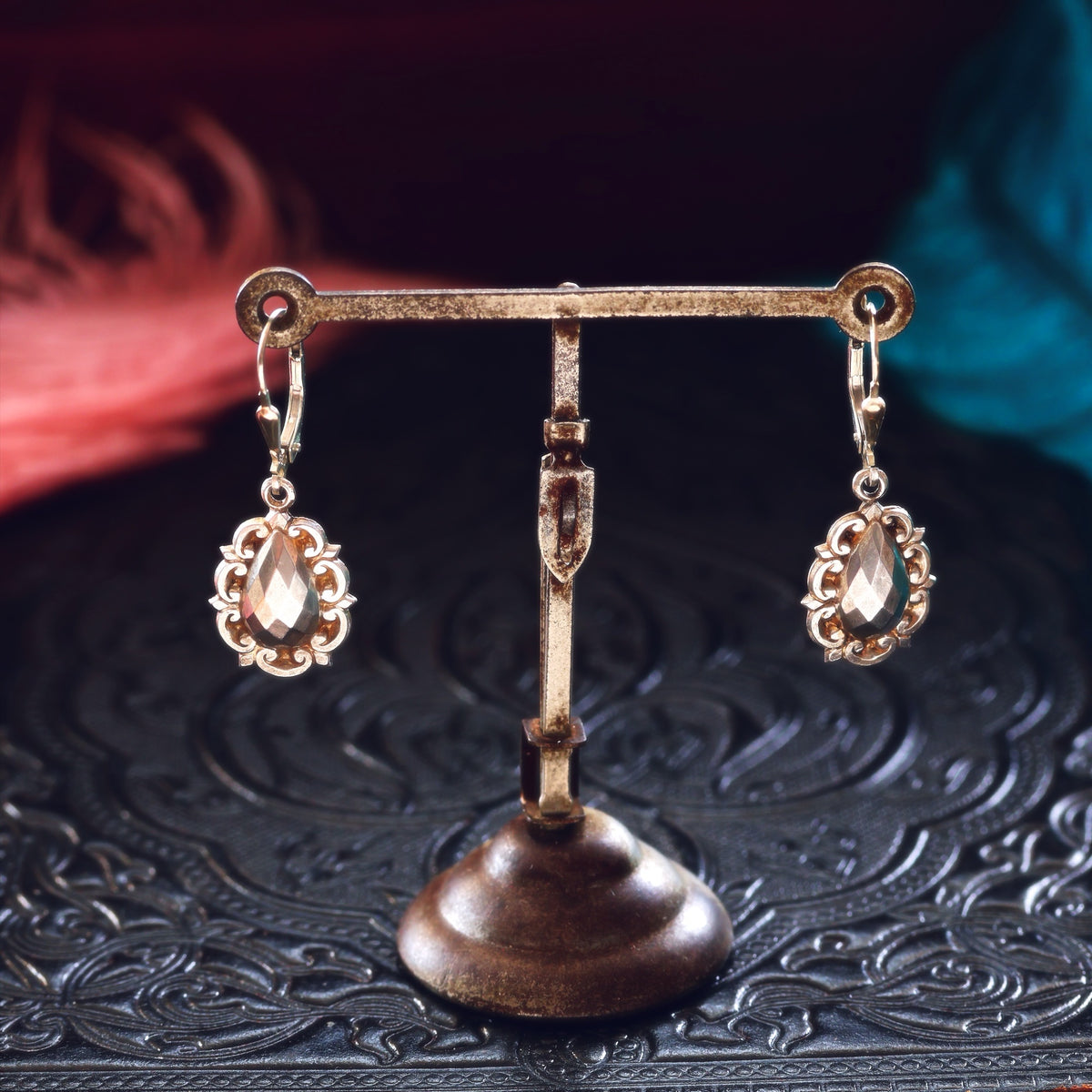Adorable Victorian Silver Faceted Drop Earrings
