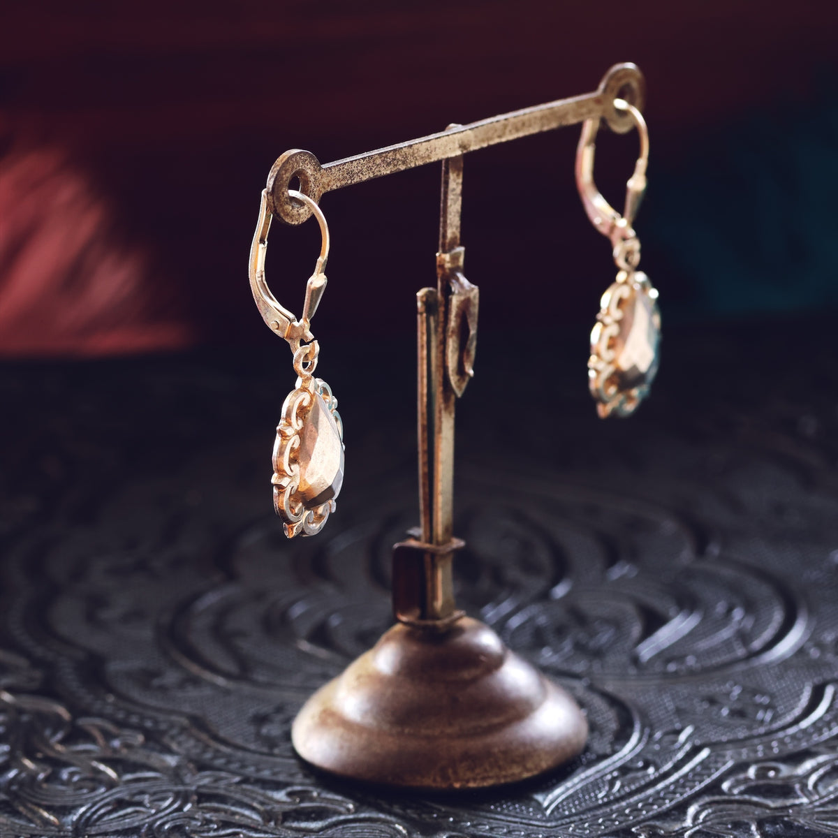 Adorable Victorian Silver Faceted Drop Earrings