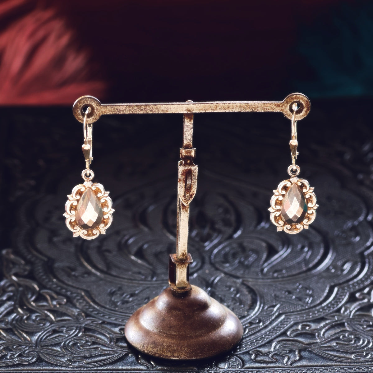 Adorable Victorian Silver Faceted Drop Earrings