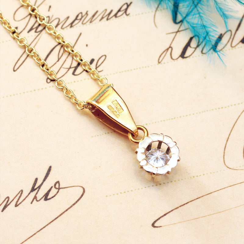 Vintage Brilliant-cut Diamond Solitaire Pendant